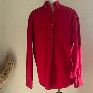 Wrangler Men's Bold Red Casual Button-Down Shirt